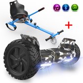 Evercross Challenger Hoverboard 8.5 Inch | 700W | Bluetooth Speaker | Camouflage + Hoverkart Blauw