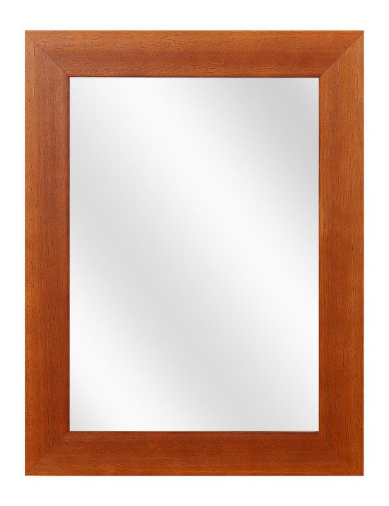 Spiegel met Brede Houten Lijst - Kersen - 24 x 30 cm