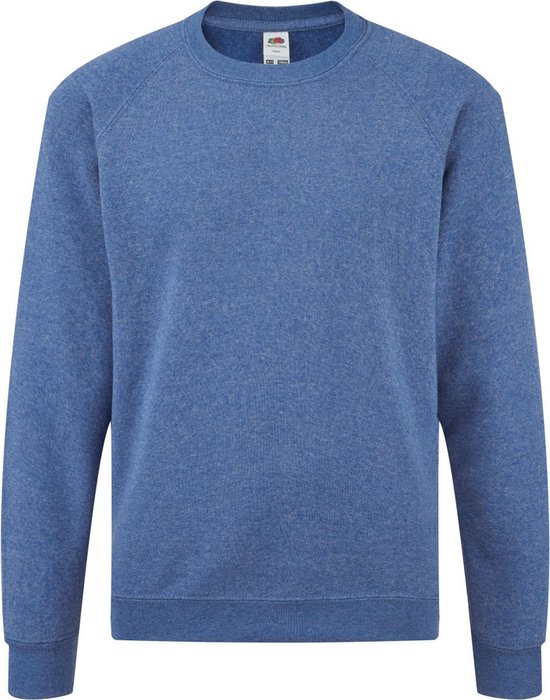 Fruit Of The Loom Kinderen Unisex Raglan mouwen Sweatshirt (Heather Marine)