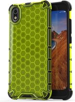 Voor Xiaomi Redmi 7A Honeycomb schokbestendige pc + TPU beschermhoes (groen)