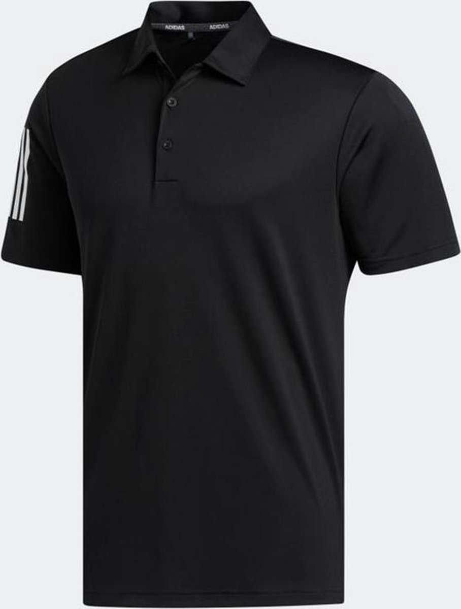 Adidas 3-Stripes Basic Poloshirt Heren zwart wit - Maat XL
