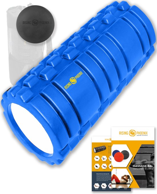 RP® Foam Roller inclusief Massage Bal Foamroller Massage Roller & Massagebal - Met Tas, Triggerpoint Bal, Workout eBook & Poster