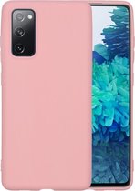 Samsung S20 FE hoesje - Samsung galaxy S20 FE hoesje roze siliconen case hoes cover hoesjes