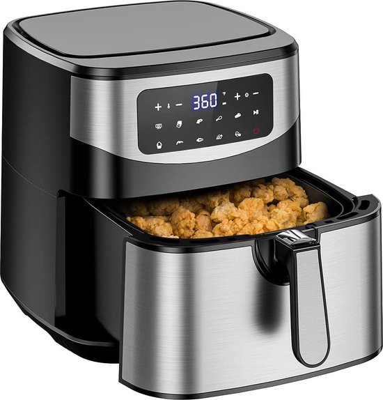 Acezoe 7L XXL Hot Air Fryer, 1800 W Stainless Steel Air Fryer with Digital  LED Touch Scree