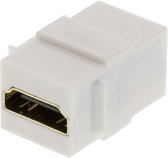 Deltaco VR-90 HDMI-connector keystone montage , 19 -pins , ho- ho, Wit