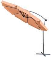 EASTWALL Parasol – Verstelbare arm – 3.5m arm – Zweefparasol – Tuin parasol – 245x350cm – UV werend doek – Stokparasol – Beige – Lange gebruikstijd – Eenvoudig verstelbaar – Inclusief parasolvoet