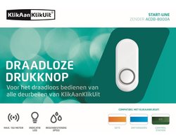 KlikAanKlikUit ACDB-8000A - Draadloze deurbel - Wit