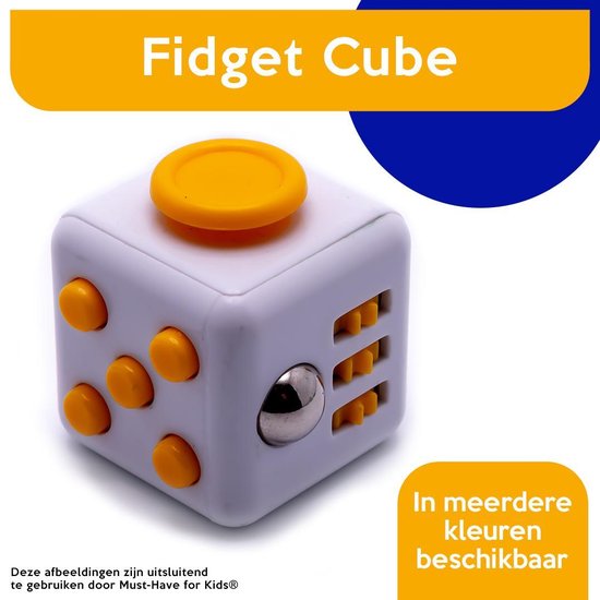 Bol Com Must Have For Kids Fidget Cube Wit Geel Fidget Toys Anti Stress Speelgoed