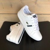 Lacoste Europa 0120 1 SMA Heren Sneakers - White/Dark Green - Maat 46.5