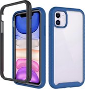 Voor iPhone 11 sterrenhemel effen kleur serie schokbestendige pc + tpu beschermhoes (koningsblauw)