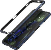 Voor Huawei Honor X10 Aluminium schokbestendig beschermend bumperframe (zwart blauw)