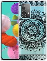 Voor Samsung Galaxy A72 5G gekleurd tekeningpatroon zeer transparant TPU beschermhoes (mandala)