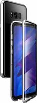 Voor Samsung Galaxy S8 magnetisch metalen frame dubbelzijdig gehard glazen hoesje (zilver)