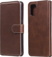 Voor Samsung Galaxy M31s klassieke kalfsstructuur PU + TPU horizontale flip lederen tas, met houder en kaartsleuven en portemonnee (bruin)