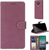 Voor Nokia 3.4 Retro Frosted Horizontale Flip PU lederen tas met houder & kaartsleuven & portemonnee & fotolijst (Rose Red)