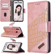 Voor Huawei P Smart (2019) Bijpassende kleur Krokodiltextuur Horizontale flip PU lederen hoes met houder & kaartsleuven en portemonnee (rose goud)