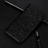 Mandala Embossing Pattern Horizontale Flip Leather Case voor Galaxy A20e, met houder & kaartsleuven & portemonnee & fotolijst & lanyard (zwart)