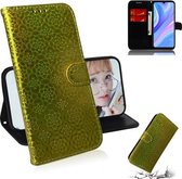 Voor Huawei P Smart S / Enjoy 10s / Y8p Effen Kleur Kleurrijke Magnetische Gesp Horizontale Flip PU Lederen Case met Houder & Kaartsleuven & Portemonnee & Lanyard (Goud)