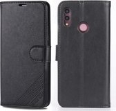 Voor Huawei Honor 10 Lite AZNS Schapenvacht Textuur Horizontale Flip Leren Case met Houder & Kaartsleuven & Portemonnee (Zwart)