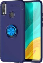 Voor Huawei Y8S metalen ringhouder 360 graden roterende TPU-hoes (blauw + blauw)