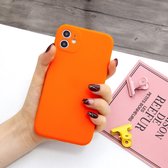 Voor iPhone 11 Magic Cube Frosted Silicone Shockproof Full Coverage beschermhoes (oranje)