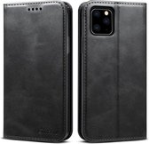 Suteni kalf textuur horizontale flip lederen tas met houder en kaartsleuven en portemonnee voor iPhone 11 (zwart)