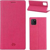 Voor Galaxy Note 10 Lite ViLi schokbestendig TPU + PU horizontale flip beschermhoes met kaartsleuf en houder (roze rood)