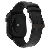 Voor Apple Watch Series 6 & SE & 5 & 4 40mm / 3 & 2 & 1 38mm Oil Wax Crazy Horse textuur lederen band (zwart)