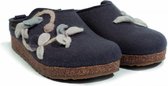 Haflinger Grizzly Venus Pantoffel - Asphalt - Maat 38 - S8