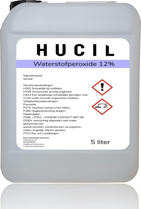 waterstofperoxide 12% - hydrogen peroxide - 5 liter