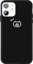 Voor iPhone 11 Small Pig Pattern Colorful Frosted TPU telefoon beschermhoes (zwart)