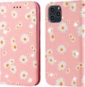 Voor iPhone 11 Pro Glinsterende Daisy Magnetische Horizontale Flip Leren Case met Houder & Kaartsleuven & Fotolijst (Roze)