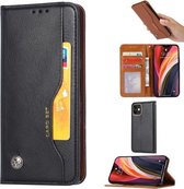 Voor iPhone 12/12 Pro Kneed Huidtextuur Horizontale Flip Leren Case met Fotolijst & Houder & Kaartsleuven & Portemonnee (Zwart)