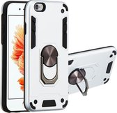 Voor iPhone 6 / 6s 2 in 1 Armor Series PC + TPU beschermhoes met ringhouder (zilver)