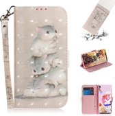 Voor LG K41S / K51S 3D Gekleurde Tekening Horizontale Flip Leren Case met Houder & Kaartsleuven & Portemonnee & Lanyard (Eekhoorns)