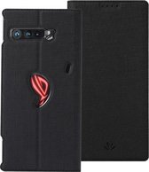 Voor Asus ROG Phone 3 ZS661KS ViLi DMX-serie Schokbestendig TPU + PU-leer Magnetische attractie Horizontale flip-hoes met kaartsleuf en houder (zwart)