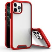 Bright Shield PC + TPU beschermhoes voor iPhone 12 mini (rood + zwart)