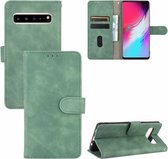 Voor Samsung Galaxy S10 5G Effen Kleur Huidgevoel Magnetische Gesp Horizontale Flip Kalfsstructuur PU Lederen Case met Houder & Kaartsleuven & Portemonnee (Groen)