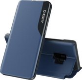 Voor Samsung Galaxy S9 Plus zijdisplay magnetisch schokbestendig horizontaal flip lederen tas met houder (blauw)