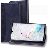 Voor Samsung Galaxy Note 10+ Business Stitching Horizontale flip lederen tas met dubbele vouw & beugel & kaartsleuven & fotolijst & portemonnee (zwart)