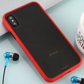 Voor iPhone X / XS Skin Hand Feeling Series Anti-fall Frosted PC + TPU Case (rood)