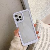 Acryl + TPU schokbestendige beschermhoes voor iPhone 12/12 Pro (paars)