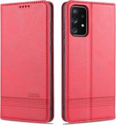 Voor Samsung Galaxy A52 5G AZNS Magnetische Kalf Textuur Horizontale Flip Leren Case met Kaartsleuven & Houder & Portemonnee (Rood)