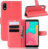 Litchi Texture Horizontale Flip Leren Case voor Wiko Y60, met Portemonnee & Houder & Kaartsleuven (rood)