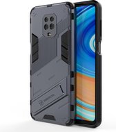 Voor Geschikt voor Xiaomi Redmi Note 9 Pro Max Punk Armor 2 in 1 PC + TPU schokbestendig hoesje met onzichtbare houder (grijs)