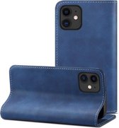 PU + TPU horizontale flip lederen hoes met houder en kaartsleuven en portemonnee voor iPhone 12/12 Pro (blauw)