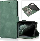 Retro magnetische sluiting horizontale flip lederen tas met houder & kaartsleuven & fotolijst & portemonnee voor iPhone 12 Pro Max (groen)