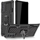 Voor Samsung Galaxy Note20 Ultra Cool Armor PC + TPU schokbestendig hoesje met 360 graden rotatie ringhouder (zwart)