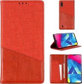 Voor Samsung Galaxy M10 MUXMA MX109 Horizontale Flip lederen tas met houder & kaartsleuf & portemonnee (rood)