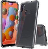 Voor Galaxy A11 (EU-versie) schokbestendig krasbestendig TPU + acryl beschermhoes (transparant)